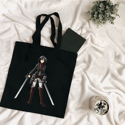 Velika torba Ženska torba Torbe za kupnju Attack on Titan Canvas Shopper Modni pokloni od tkanine za učiteljice Dizajnerske torbice