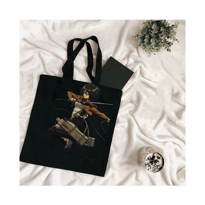 Velika torba Ženska torba Torbe za kupnju Attack on Titan Canvas Shopper Modni pokloni od tkanine za učiteljice Dizajnerske torbice