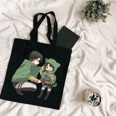 Velika torba Ženska torba Torbe za kupnju Attack on Titan Canvas Shopper Modni pokloni od tkanine za učiteljice Dizajnerske torbice