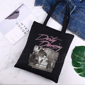 Dirty Dancing Shopping Bag Originalni dizajn Bijele modne platnene torbe za putovanja Crne