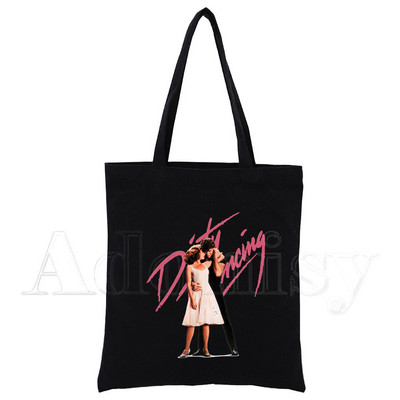 Dirty Dancing Shopping Bag Originalni dizajn Bijele modne platnene torbe za putovanja Crne