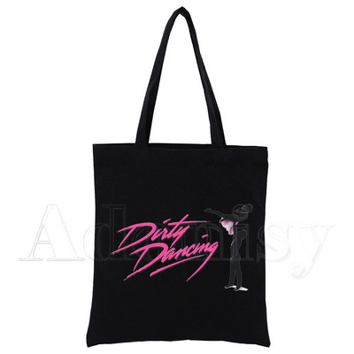 Dirty Dancing Shopping Bag Originalni dizajn Bijele modne platnene torbe za putovanja Crne