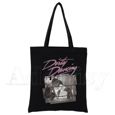 Dirty Dancing Shopping Bag Originalni dizajn Bijele modne platnene torbe za putovanja Crne