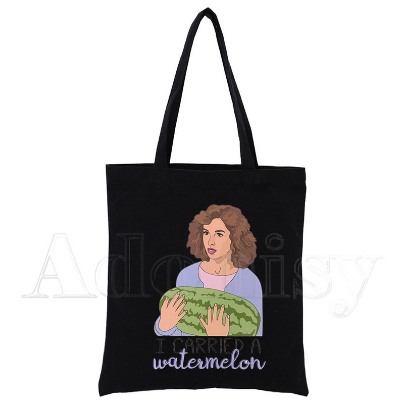 Dirty Dancing Shopping Bag Originalni dizajn Bijele modne platnene torbe za putovanja Crne