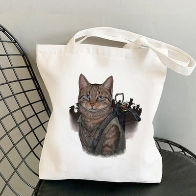 2021 Shopper Cute Dogtor Desene Animate Imprimate Tote Geantă femei Harajuku Shopper Geantă de mână fată Geanta de umăr Geanta de pânză Lady