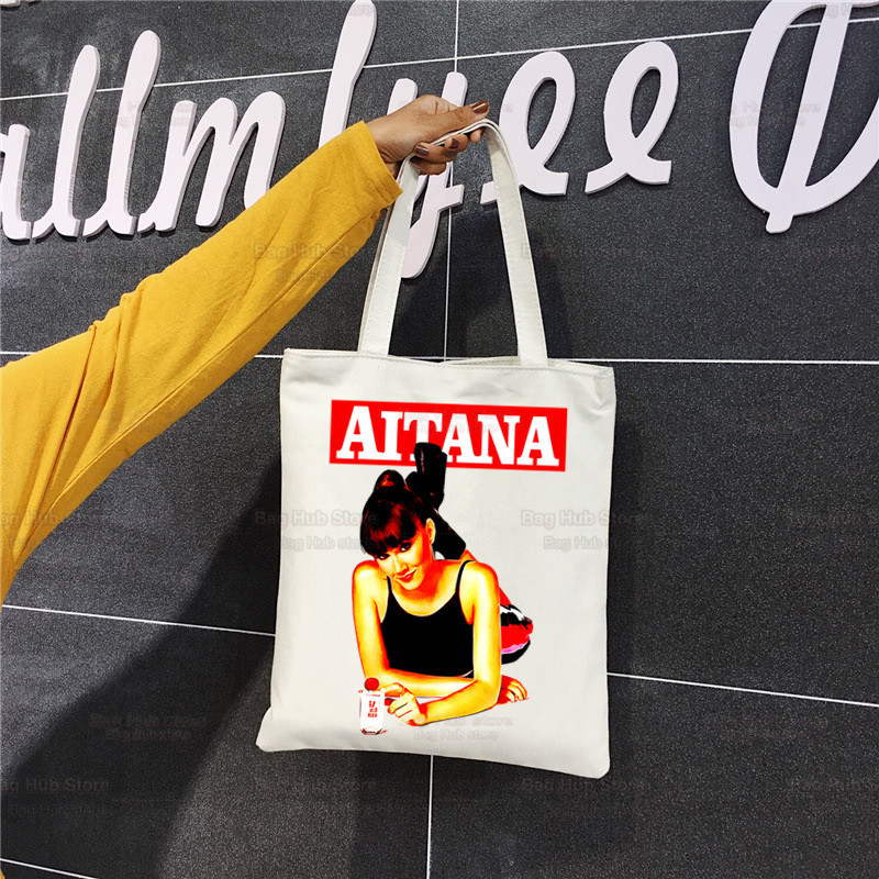 Pjevačica Aitana Ocana Shopper Bags Shopping Bag Velika torba Torba na rame Platnene torbe Velikog kapaciteta Studentska torba