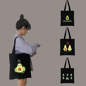 Iepirkšanās somas Audekls Pircējs Avokado Tote Bag Pielāgojams Logo Auduma Dizaineru Rokassomas Pludmales Tote sievietēm