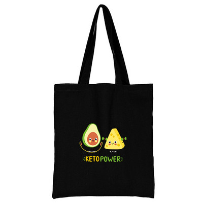 Iepirkšanās somas Audekls Pircējs Avokado Tote Bag Pielāgojams Logo Auduma Dizaineru Rokassomas Pludmales Tote sievietēm