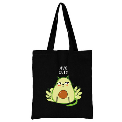 Iepirkšanās somas Audekls Pircējs Avokado Tote Bag Pielāgojams Logo Auduma Dizaineru Rokassomas Pludmales Tote sievietēm