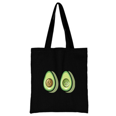 Iepirkšanās somas Audekls Pircējs Avokado Tote Bag Pielāgojams Logo Auduma Dizaineru Rokassomas Pludmales Tote sievietēm