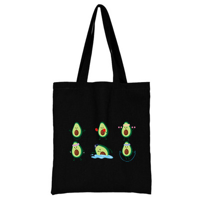 Iepirkšanās somas Audekls Pircējs Avokado Tote Bag Pielāgojams Logo Auduma Dizaineru Rokassomas Pludmales Tote sievietēm