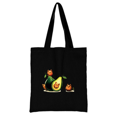 Iepirkšanās somas Audekls Pircējs Avokado Tote Bag Pielāgojams Logo Auduma Dizaineru Rokassomas Pludmales Tote sievietēm