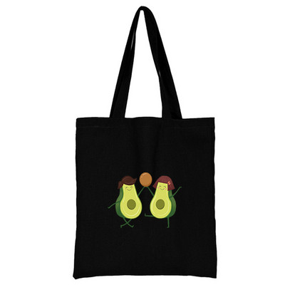 Iepirkšanās somas Audekls Pircējs Avokado Tote Bag Pielāgojams Logo Auduma Dizaineru Rokassomas Pludmales Tote sievietēm