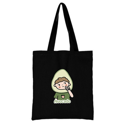 Iepirkšanās somas Audekls Pircējs Avokado Tote Bag Pielāgojams Logo Auduma Dizaineru Rokassomas Pludmales Tote sievietēm