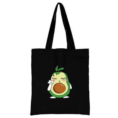 Iepirkšanās somas Audekls Pircējs Avokado Tote Bag Pielāgojams Logo Auduma Dizaineru Rokassomas Pludmales Tote sievietēm