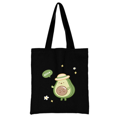 Iepirkšanās somas Audekls Pircējs Avokado Tote Bag Pielāgojams Logo Auduma Dizaineru Rokassomas Pludmales Tote sievietēm