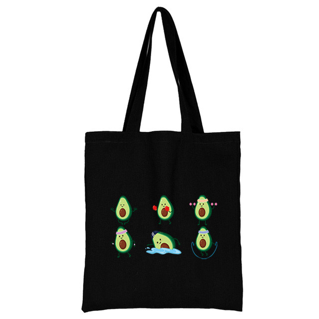 Iepirkšanās somas Audekls Pircējs Avokado Tote Bag Pielāgojams Logo Auduma Dizaineru Rokassomas Pludmales Tote sievietēm