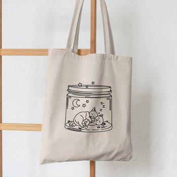 Γυναικεία Shopper Mason Jar Art Planets Stroke Shopping Canvas Shopper Τσάντα για κορίτσι Τσάντα Tote Shoulder Lady Bag