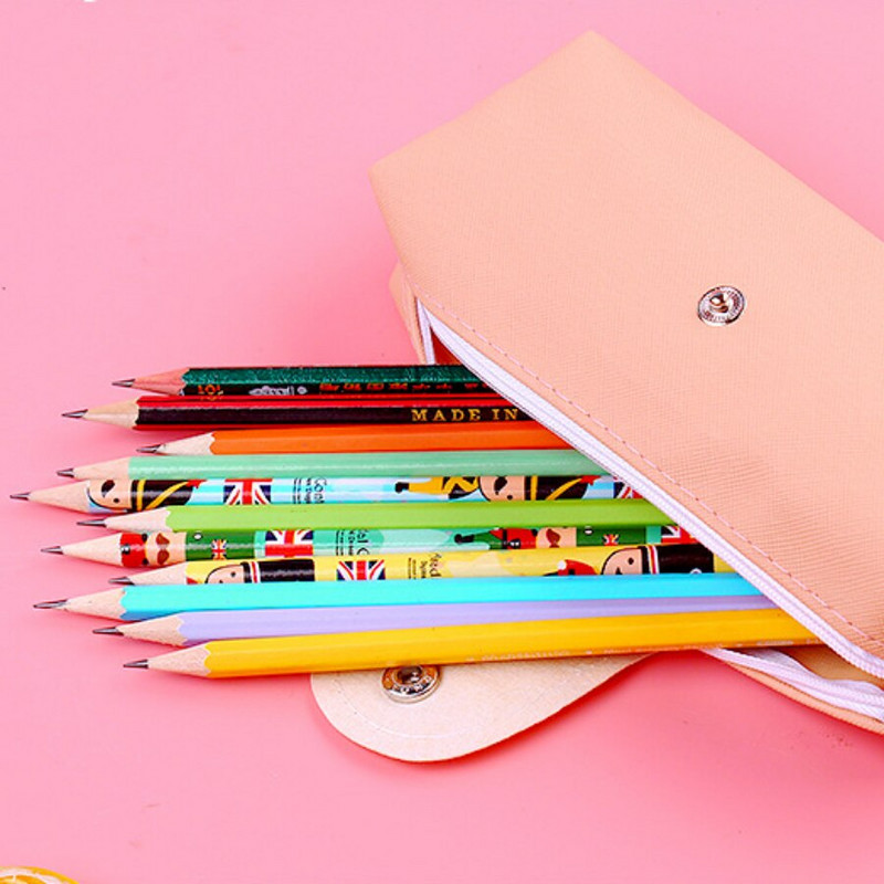 2 vnt Kanceliarinių prekių dėžutė Mielas kūrybingas animacinis filmukas, didelės talpos pieštukų krepšys Pieštukų dėžutė Odinis PU pieštukų dėklas studentams ir vaikams