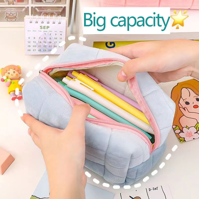 Kawaii vankúšové puzdro na ceruzky pre dievčatá, školské potreby, puzdro, roztomilé kórejské kancelárske potreby, peračníky do kancelárie, školská taška pre dievčatá a chlapcov