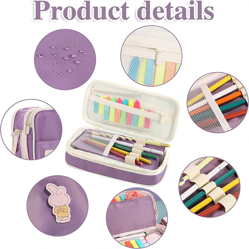 Lielas ietilpības pildspalvu kaste Kawaii zīmuļu futrālis korejiešu maciņš meitenēm skolas piederumi biroja piederumi kancelejas piederumu soma