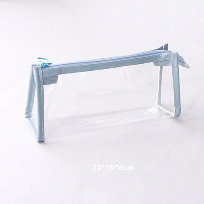 Cutie de creion transparentă din PVC, pungi de creion impermeabile Kawaii pentru studenți, papetărie, rechizite școlare, pix portabil, pungă pentru creion