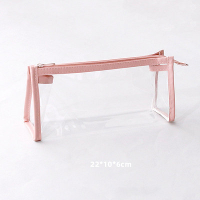 Cutie de creion transparentă din PVC, pungi de creion impermeabile Kawaii pentru studenți, papetărie, rechizite școlare, pix portabil, pungă pentru creion