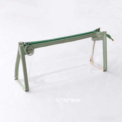 Cutie de creion transparentă din PVC, pungi de creion impermeabile Kawaii pentru studenți, papetărie, rechizite școlare, pix portabil, pungă pentru creion