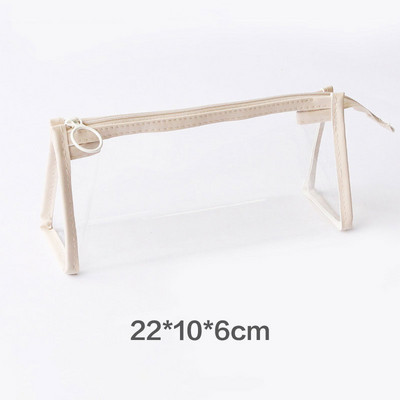 Cutie de creion transparentă din PVC, pungi de creion impermeabile Kawaii pentru studenți, papetărie, rechizite școlare, pix portabil, pungă pentru creion