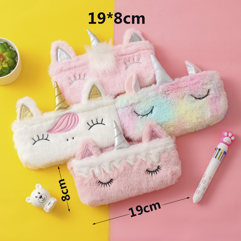 Plišani jednorog, slatka pernica Licorne Kawaii Girls Estuche Para Lpices for Trousse Astuccio Canvas Scolaire School Cartuchera