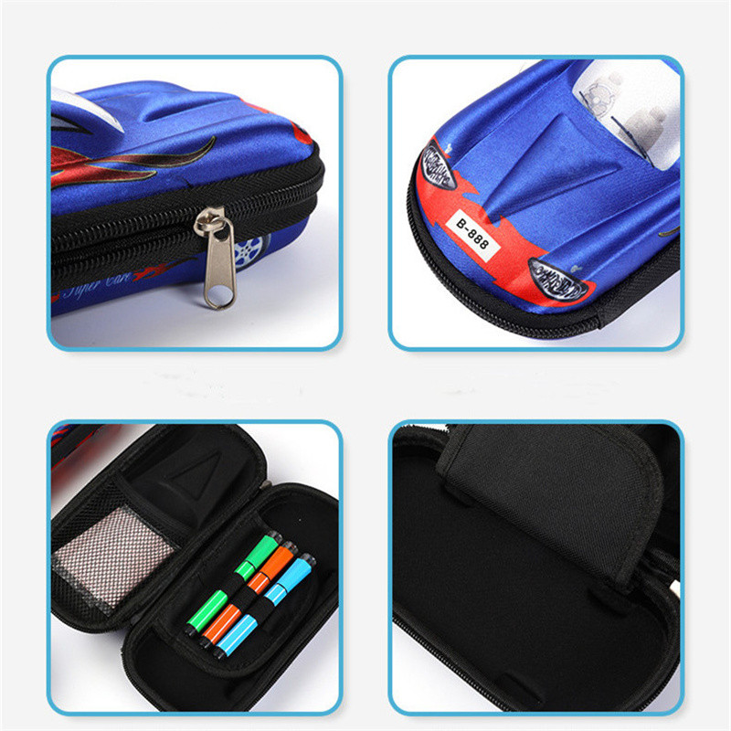 3D trkaći auto Pernice Školska pernica Crtići za djecu Kutija za papire EVA plastična torba za olovke dječak slatka torba za olovke darovi