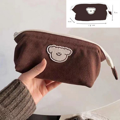 Haile Large Portable Cartoon Dog μολυβοθήκες Kawaii Pencil Bag Σχολική τσάντα αποθήκευσης Student Big pen Box Θήκη καμβά χαρτικά