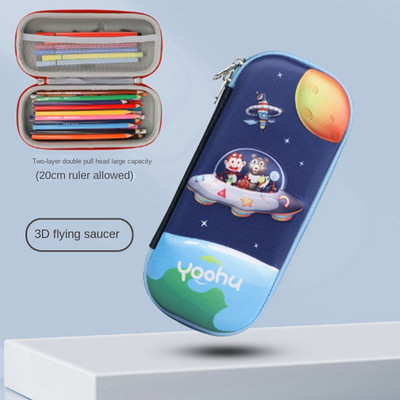 3D zīmuļu futrālis bērniem 3D kosmosa pildspalvu futrālis Jauki dinozauru kastīte meitenēm krāsains zīmuļu kastīte studentu pildspalvu futrālis skolas piederumi, dāvanas