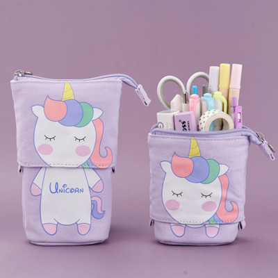 Huse pentru creioane Kawaii pentru fete baieti cu fermoar cutie cu creion pisica dragalasa rechizite scolare papetărie cadou huse pop-up Trousse scolara