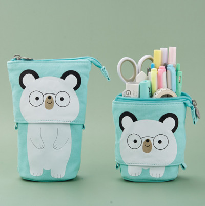 Huse pentru creioane Kawaii pentru fete baieti cu fermoar cutie cu creion pisica dragalasa rechizite scolare papetărie cadou huse pop-up Trousse scolara
