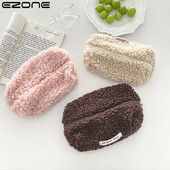 EZONE Pernica od janjeće vune, stolna torba za pohranu, kozmetički organizator šminke, mekana, pisaći pribor za školu, jednostavan poklon