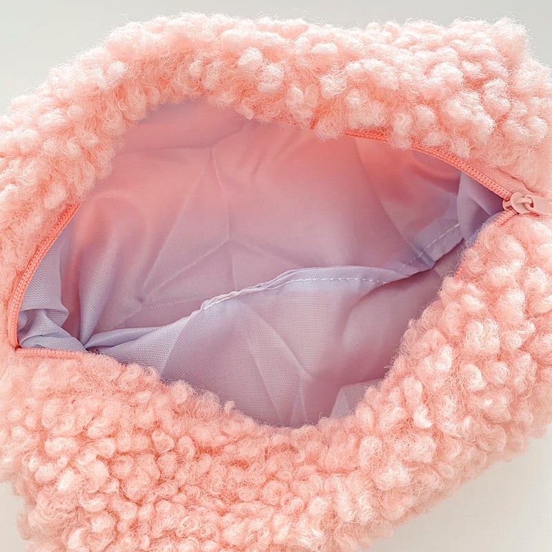 EZONE Pernica od janjeće vune, stolna torba za pohranu, kozmetički organizator šminke, mekana, pisaći pribor za školu, jednostavan poklon