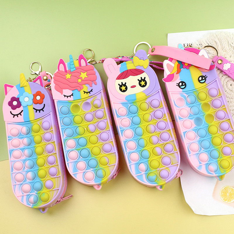 Pop Its Pernice Bubble Estuche Unzip Estuches Escolares Pop Cute Pernica Bag Kawaii Pencilcase Školski pribor Funda
