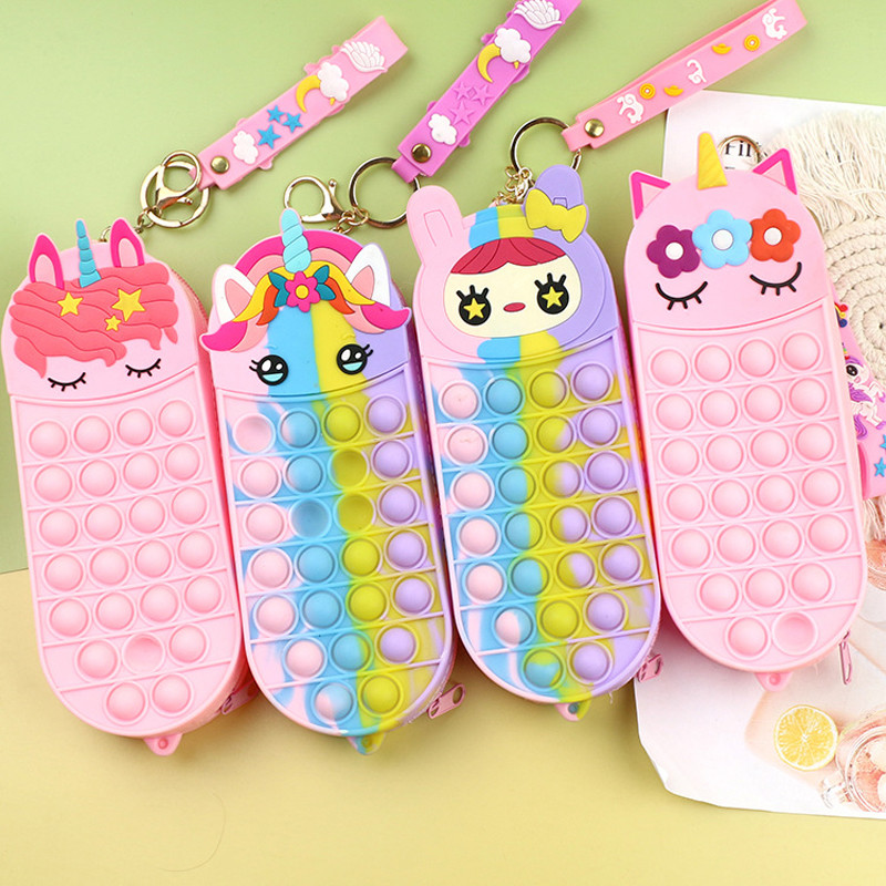 Pop Its Pernice Bubble Estuche Unzip Estuches Escolares Pop Cute Pernica Bag Kawaii Pencilcase Školski pribor Funda