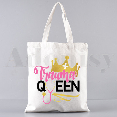 Nurse Queen Girl 90-ih Ullzang Harajuku Ture Hero Ručne torbe Torbe na rame Ležerna kupovina Djevojačka torba Ženska elegantna platnena torba