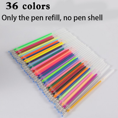 100 de bucăți stilou cu gel de reîncărcare pentru evidențiator multicolor, pixuri strălucitoare colorate pentru rechizite școlare, elevi, papetărie 04116