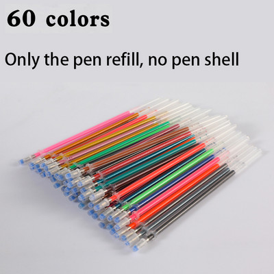 100 de bucăți stilou cu gel de reîncărcare pentru evidențiator multicolor, pixuri strălucitoare colorate pentru rechizite școlare, elevi, papetărie 04116