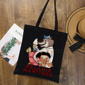 Melanie Martinez Crybaby Tote Bag Shopping Original Design Μαύρες Unisex τσάντες καμβά ταξιδιού Eco Αναδιπλούμενη τσάντα Shopper