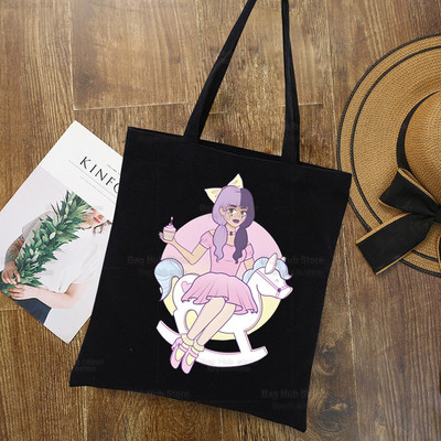 Melanie Martinez Crybaby Tote Bag Shopping Originalni dizajn Crne uniseks putne platnene torbe Eko sklopiva shopping torba
