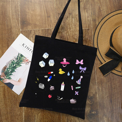 Melanie Martinez Crybaby Tote Bag Shopping Originalni dizajn Crne uniseks putne platnene torbe Eko sklopiva shopping torba