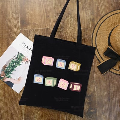 Melanie Martinez Crybaby Tote Bag Shopping Originalni dizajn Crne uniseks putne platnene torbe Eko sklopiva shopping torba