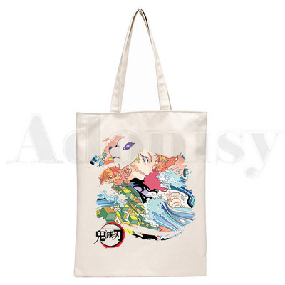 Demon Slayer Kimetsu No Yaiba Kamado Tanjirou Τσάντες Τσάντες ώμου Casual Shopping Girls Handbag Γυναικεία Κομψή τσάντα από καμβά