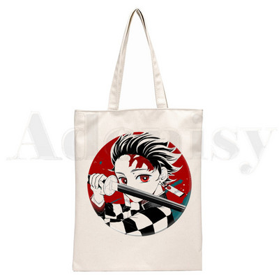 Demon Slayer Kimetsu No Yaiba Kamado Tanjirou Τσάντες Τσάντες ώμου Casual Shopping Girls Handbag Γυναικεία Κομψή τσάντα από καμβά