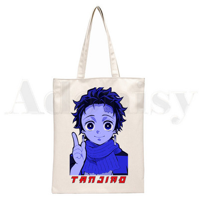 Demon Slayer Kimetsu No Yaiba Kamado Tanjirou Τσάντες Τσάντες ώμου Casual Shopping Girls Handbag Γυναικεία Κομψή τσάντα από καμβά