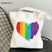 Lgbt Pride Rainbow torba za kupnju za višekratnu upotrebu torba od jute torba za ručnu torbicu bolsas reutilizables bolsa compra reciclaje net sacolas
